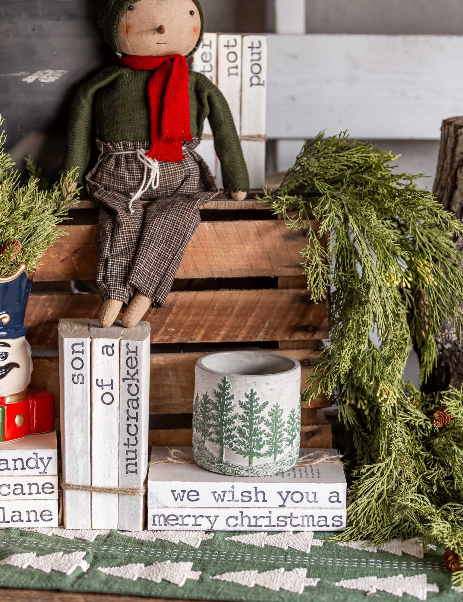 Concrete Pine Tree Pot The Little Burlap Barn