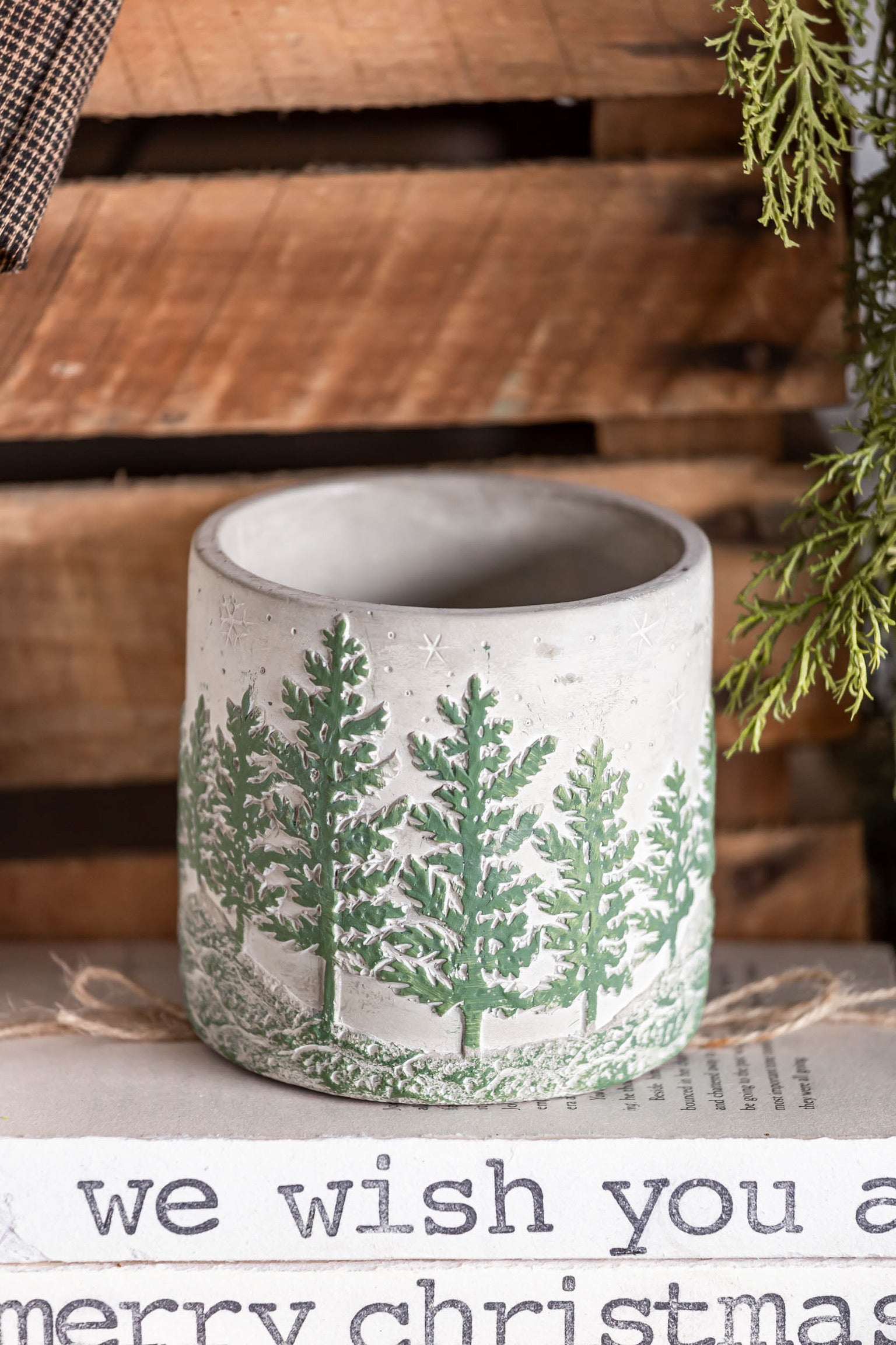 Concrete Pine Tree Pot The Little Burlap Barn