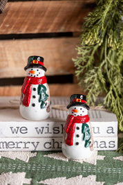 Happy Snowmen S+P Shakers The Little Burlap Barn