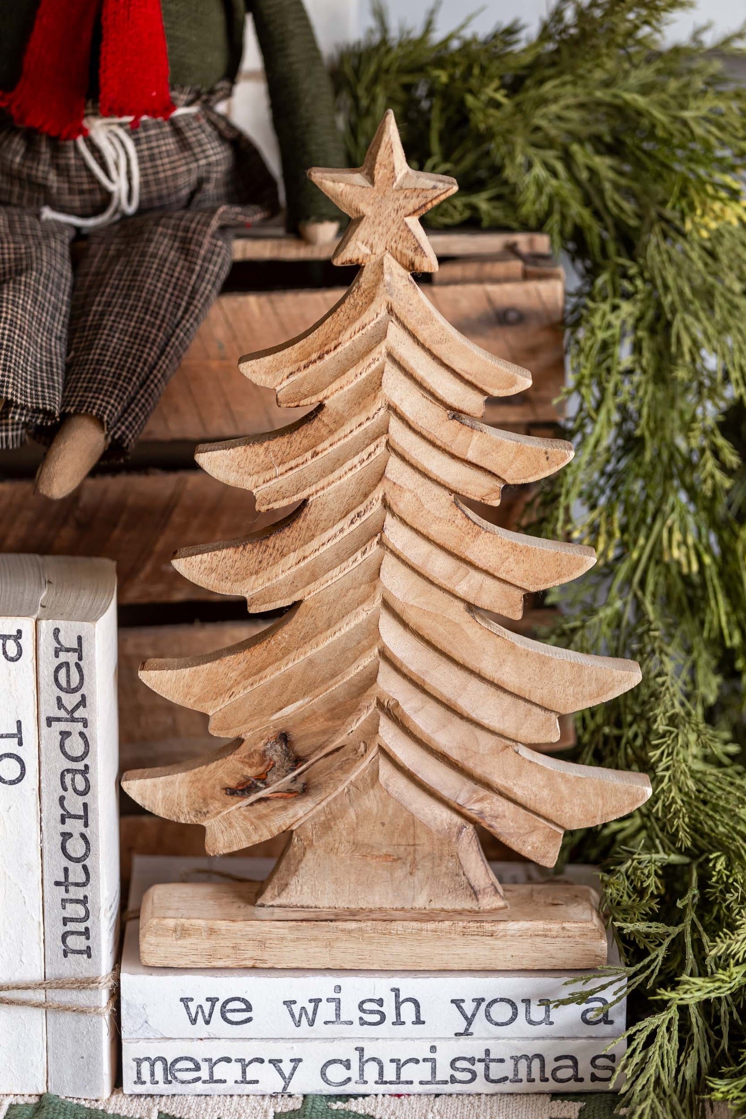 Mango Wood Carved Tree Abbott Collection