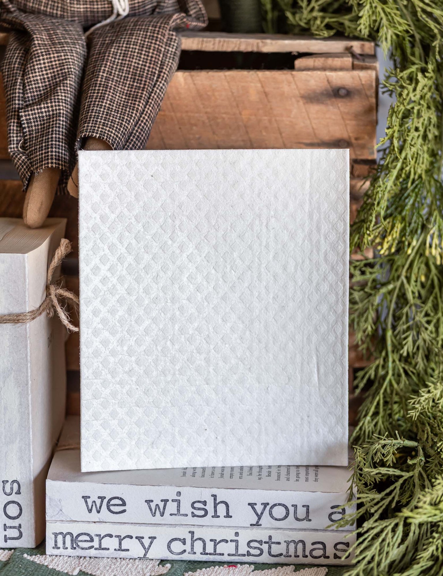 Retro Santa Dish Cloth The Little Burlap Barn