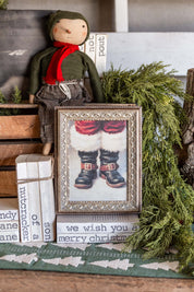 Santa Boots Framed Art Petal Lane Home