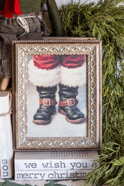 Santa Boots Framed Art Petal Lane Home