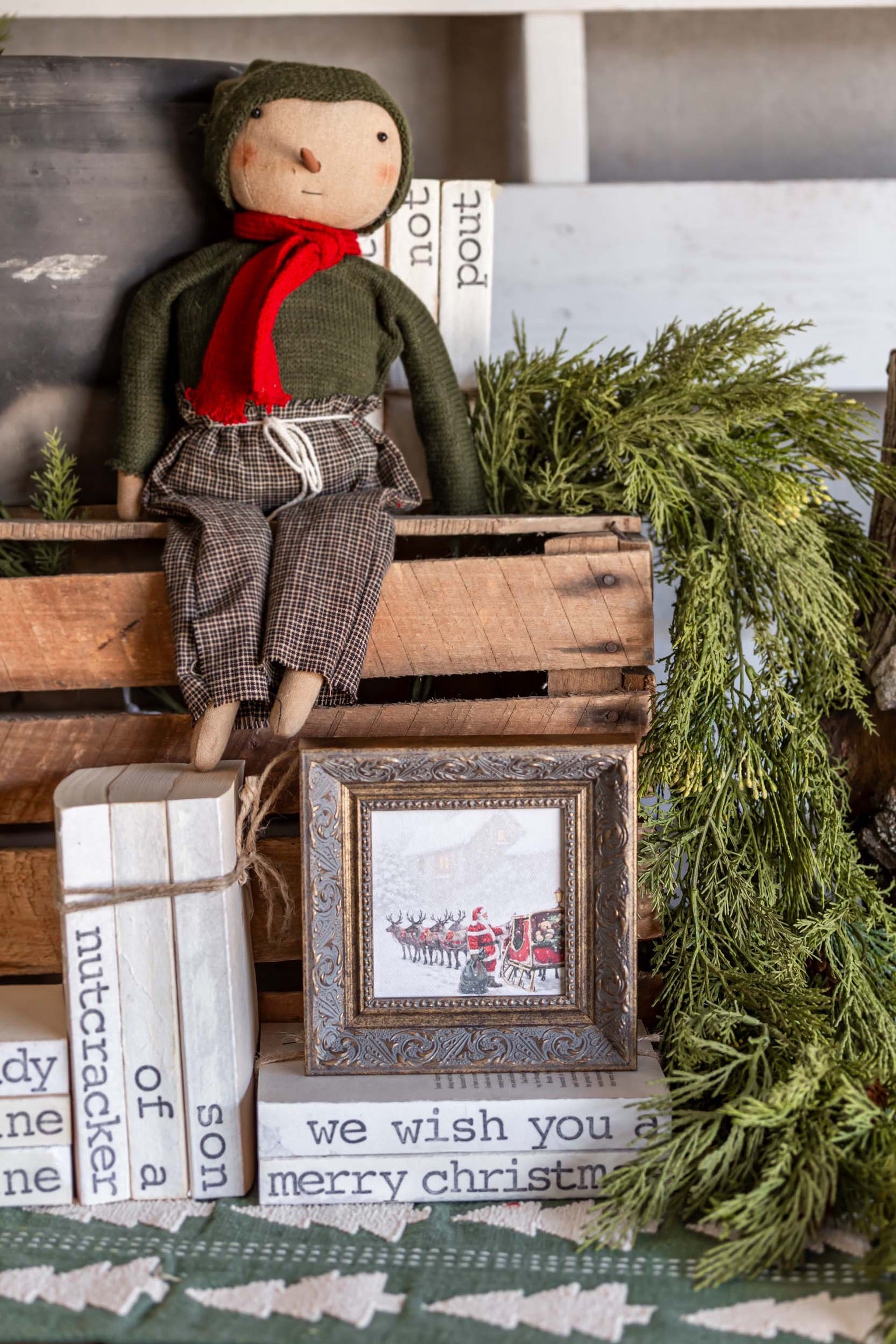 Santa's Sleigh Framed Art Petal Lane Home