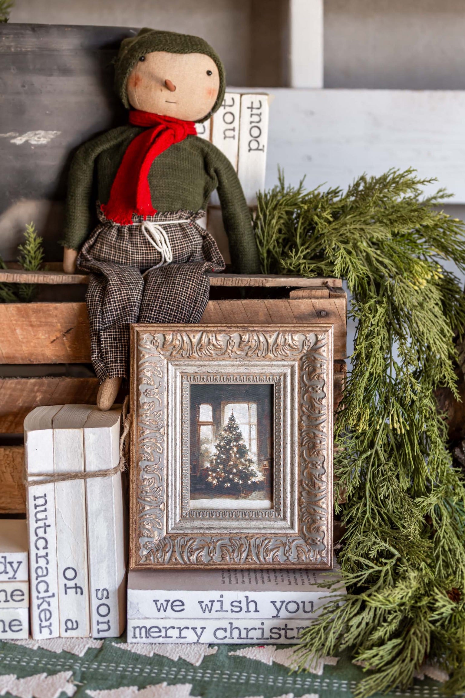 Glowing Christmas Tree Framed Art Petal Lane Home