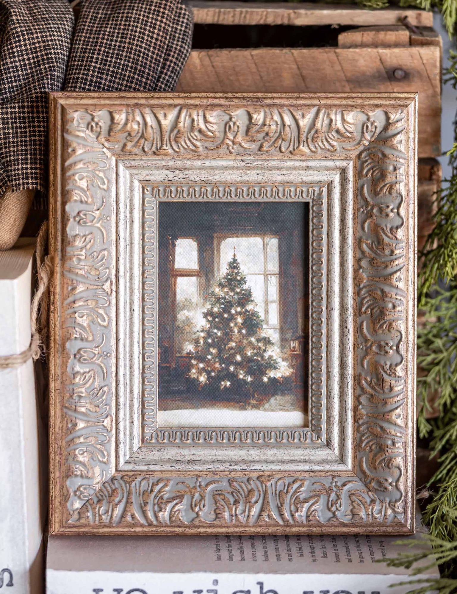 Glowing Christmas Tree Framed Art Petal Lane Home