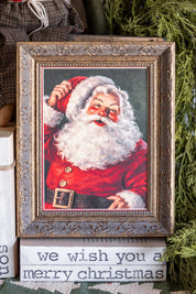 Retro Santa Framed Art Petal Lane Home