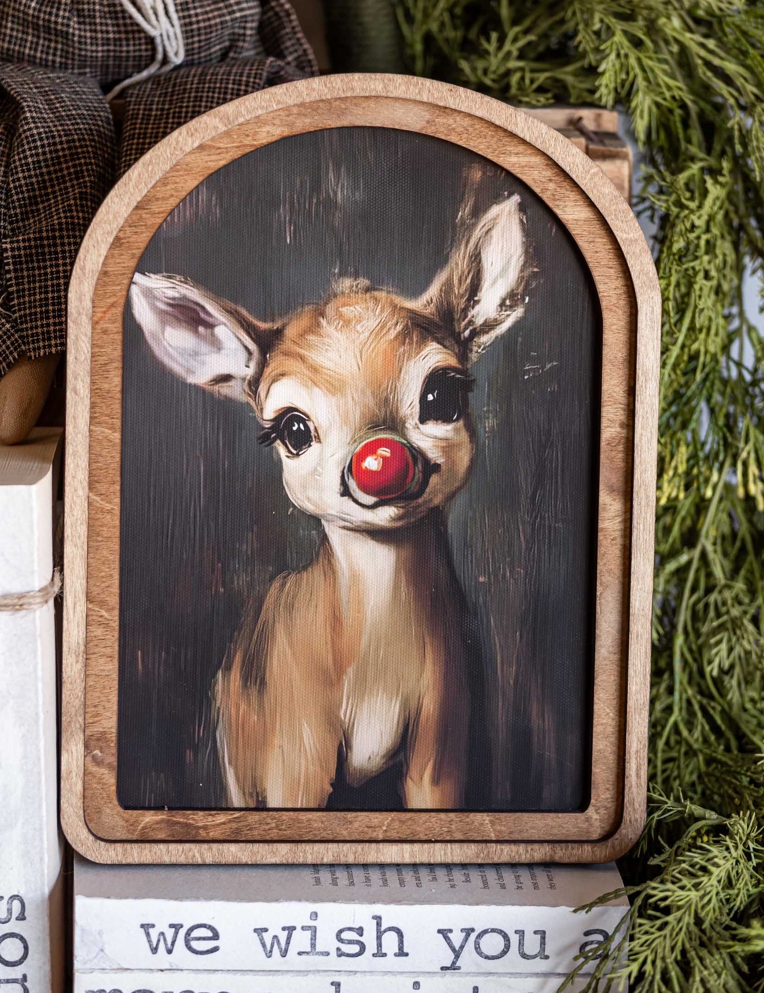 Rudolph Arched Framed Art The Little Burlap Barn