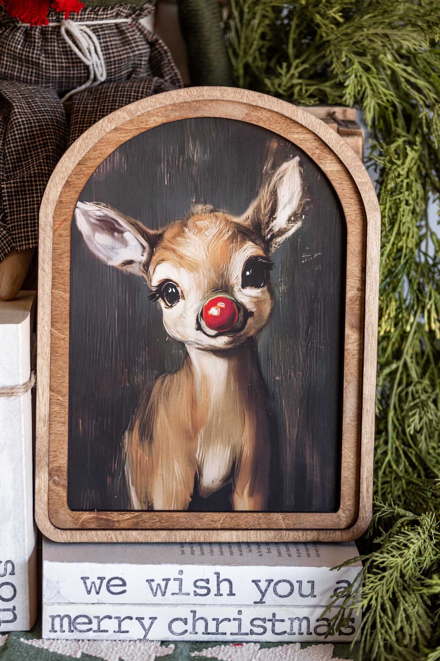 Rudolph Arched Framed Art The Little Burlap Barn