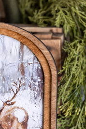 Santa & Reindeer Arched Framed Art The Little Burlap Barn