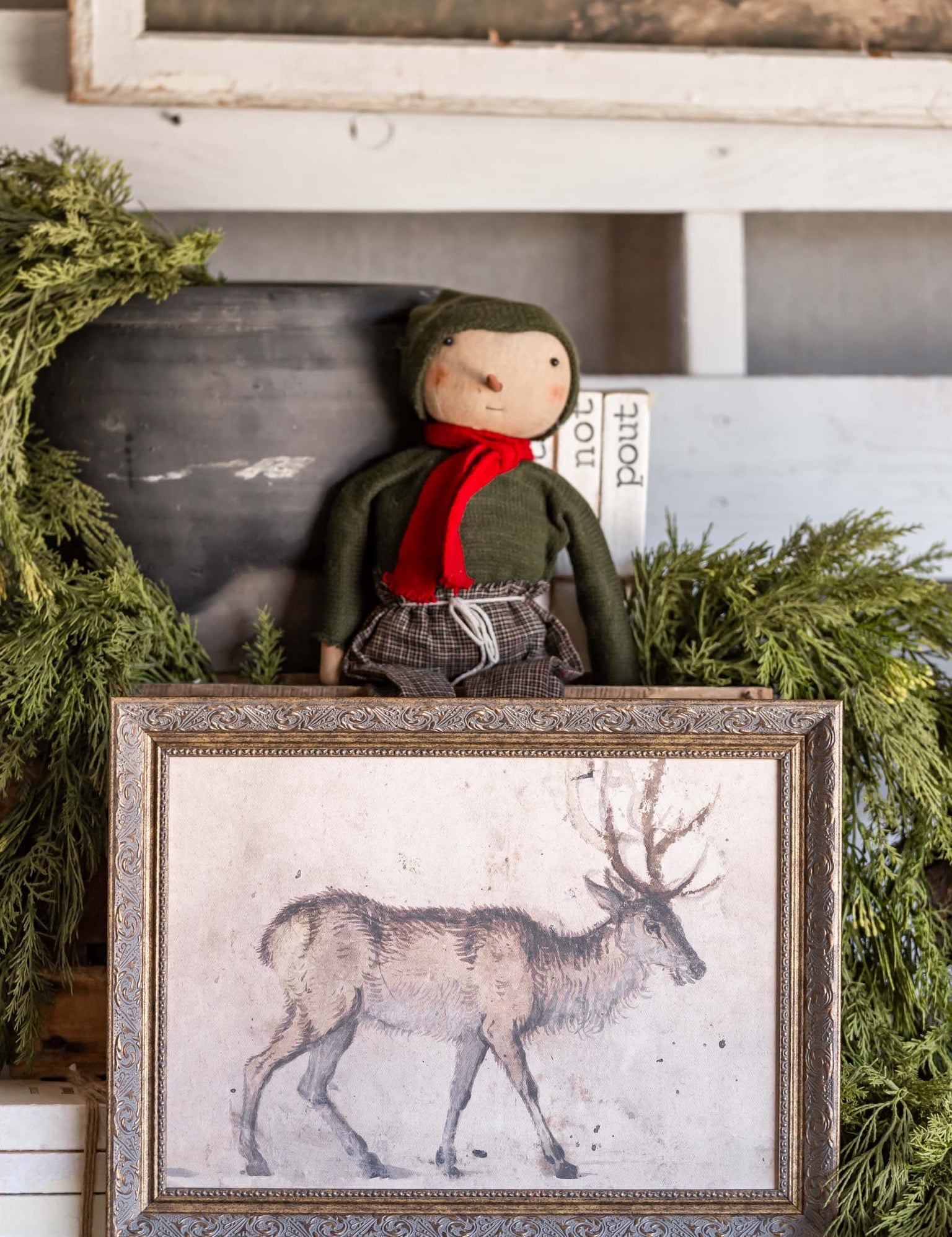 Reindeer Framed Art Petal Lane Home