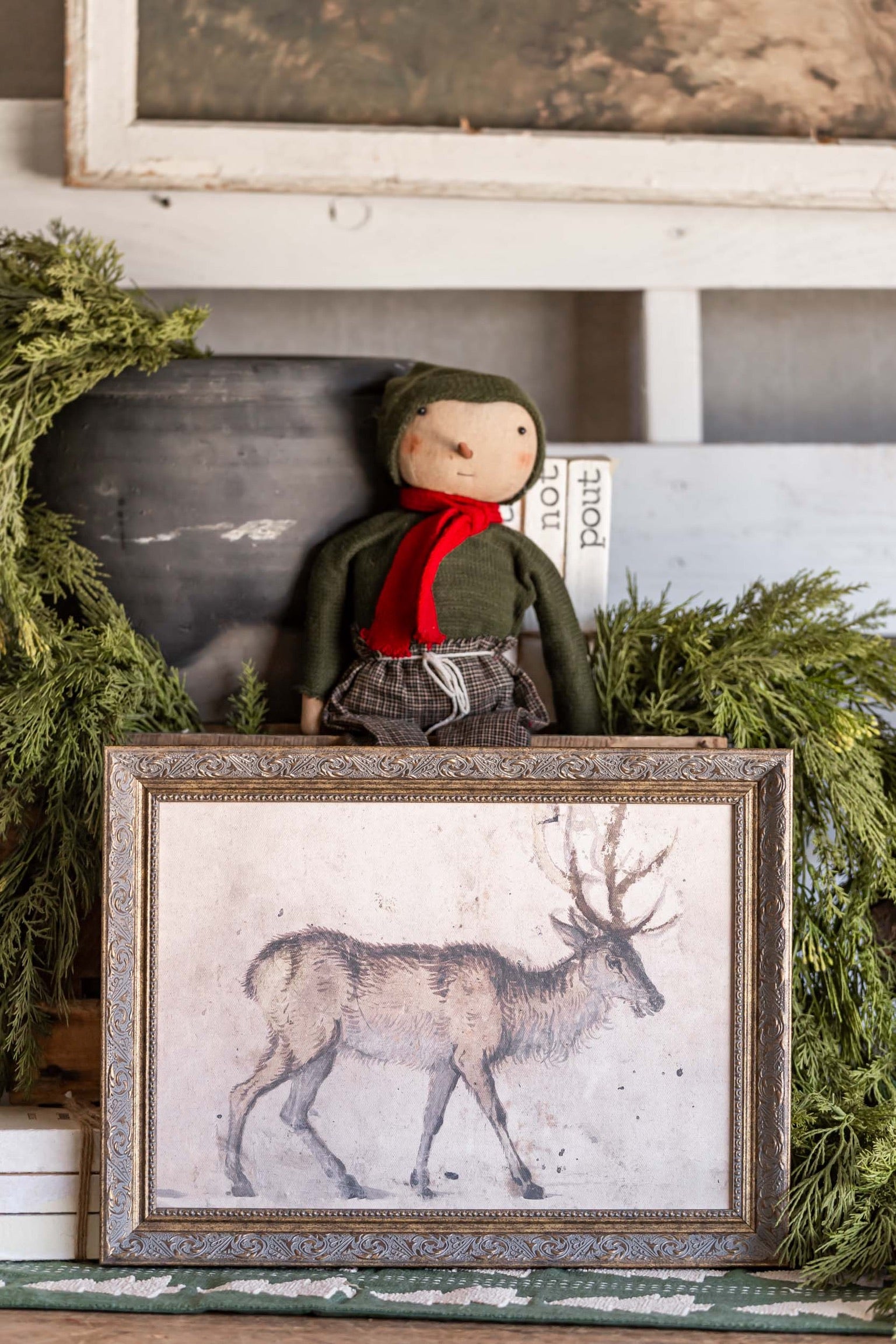 Reindeer Framed Art Petal Lane Home