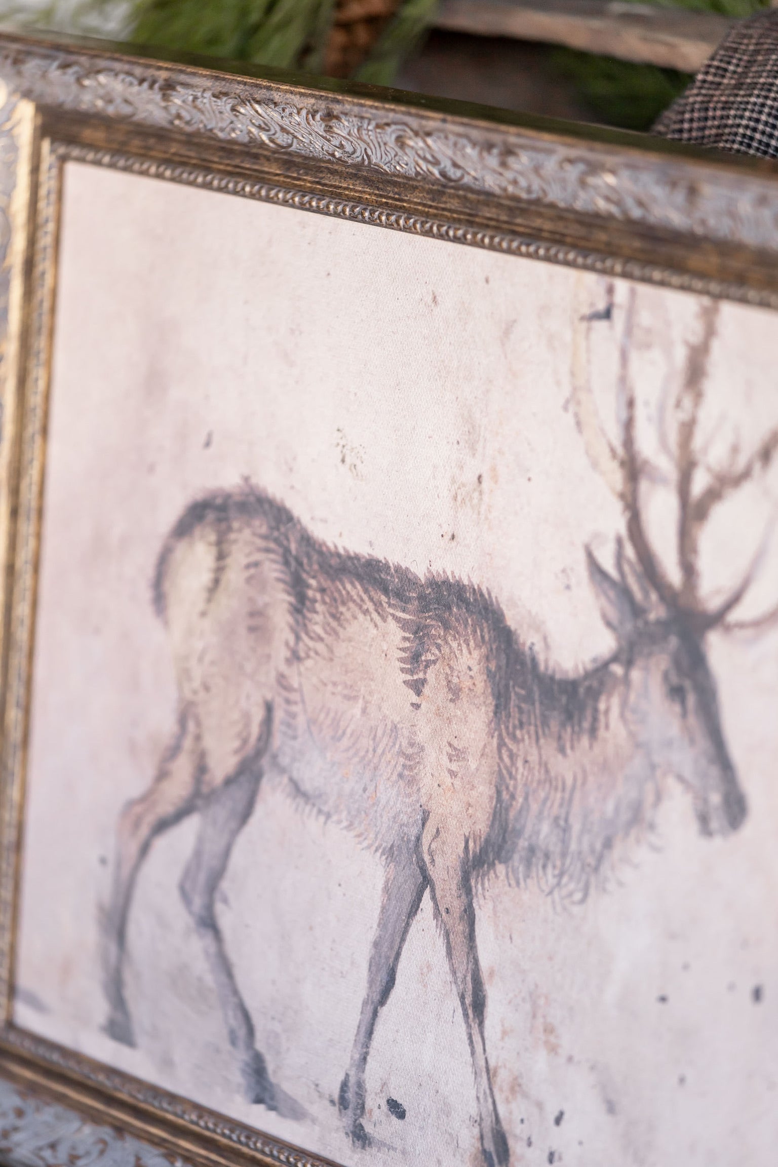 Reindeer Framed Art Petal Lane Home