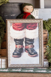 Santa Boots Framed Art Petal Lane Home
