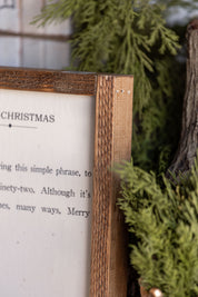 Handmade "Merry Christmas" Framed Sign The Little Burlap Barn