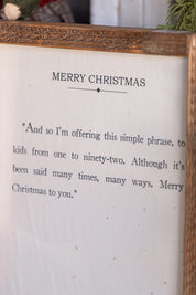 Handmade "Merry Christmas" Framed Sign The Little Burlap Barn
