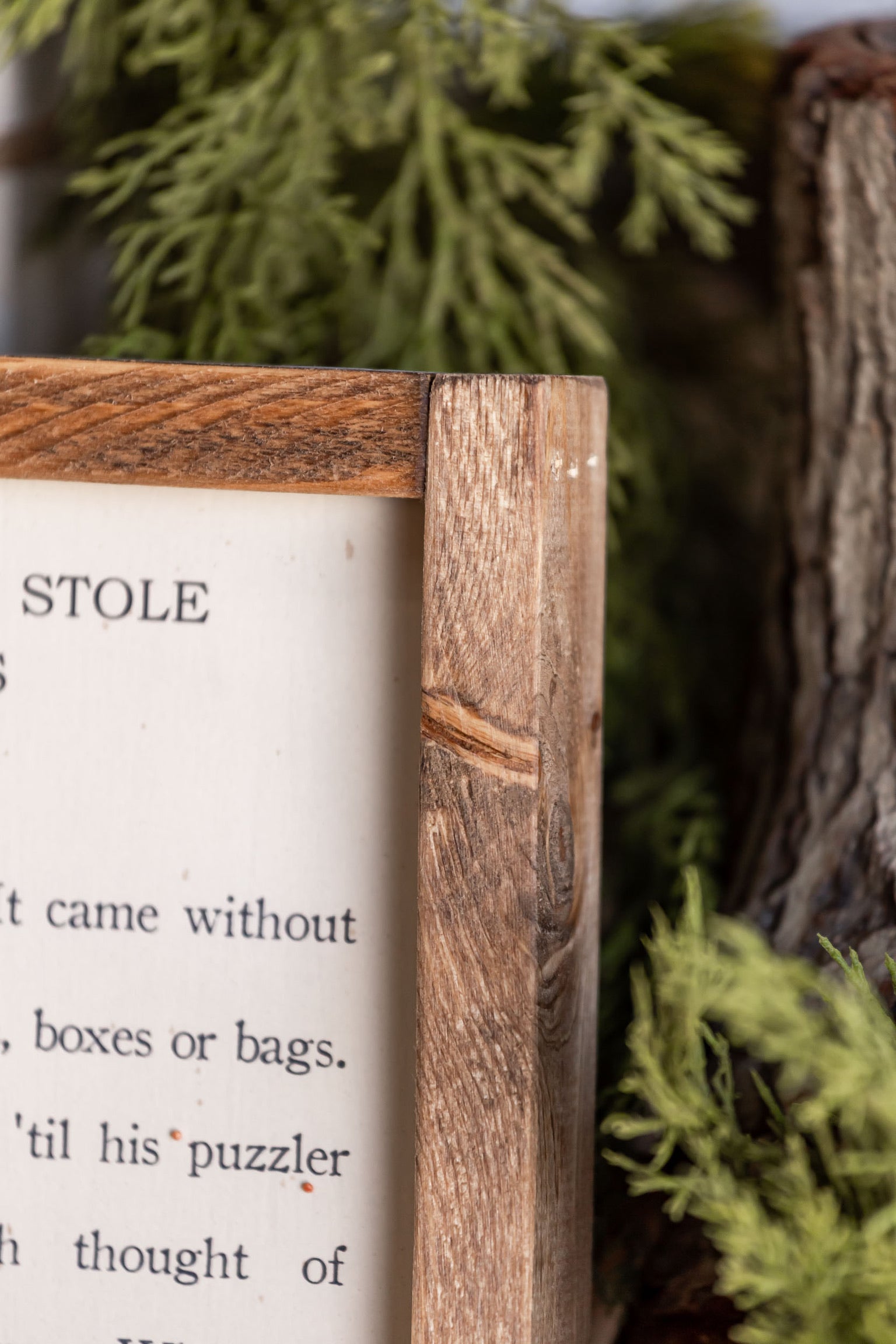 Handmade "Grinch" Framed Sign The Little Burlap Barn