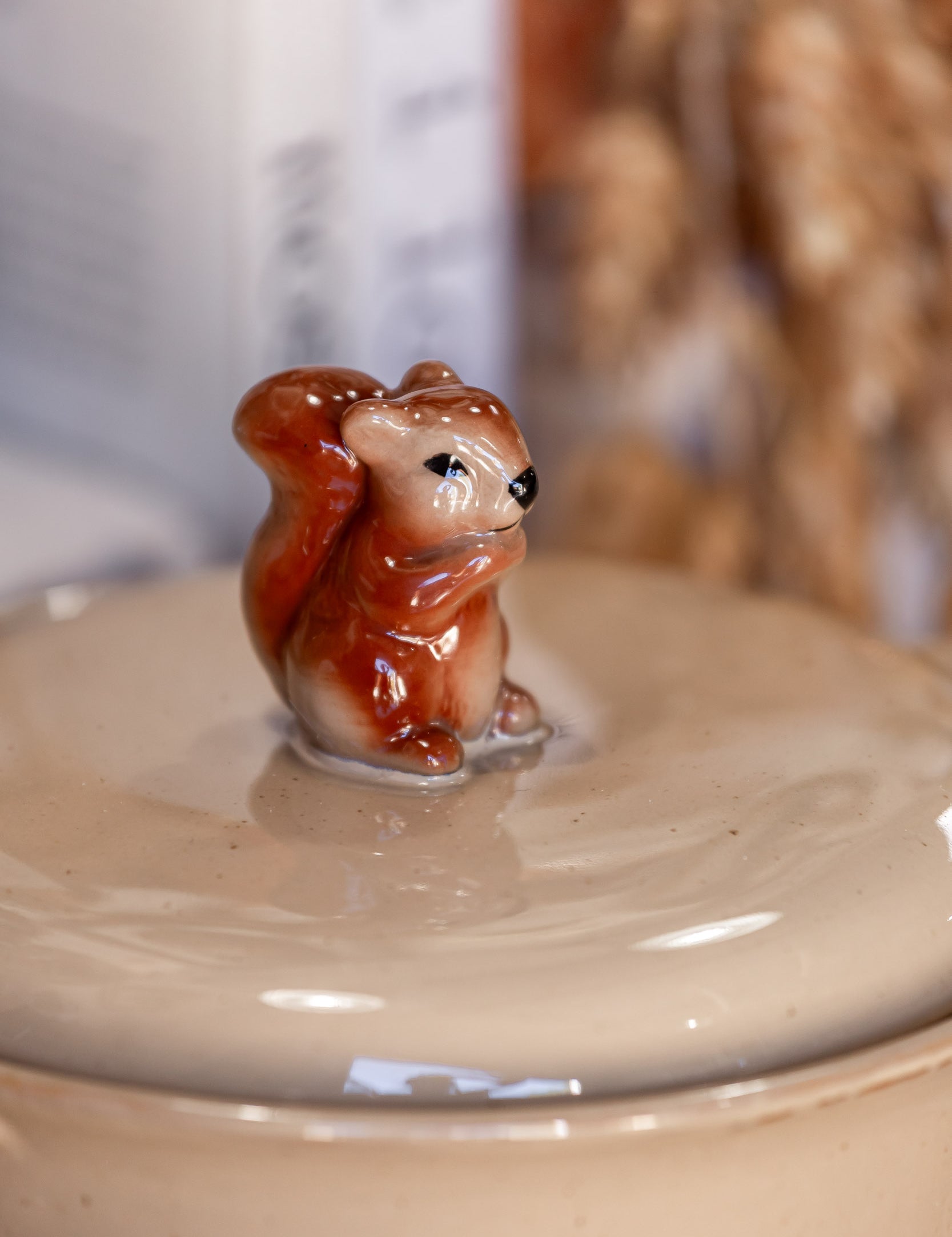 Stoneware Squirrel Handled Baking Dish Creative Co-Op