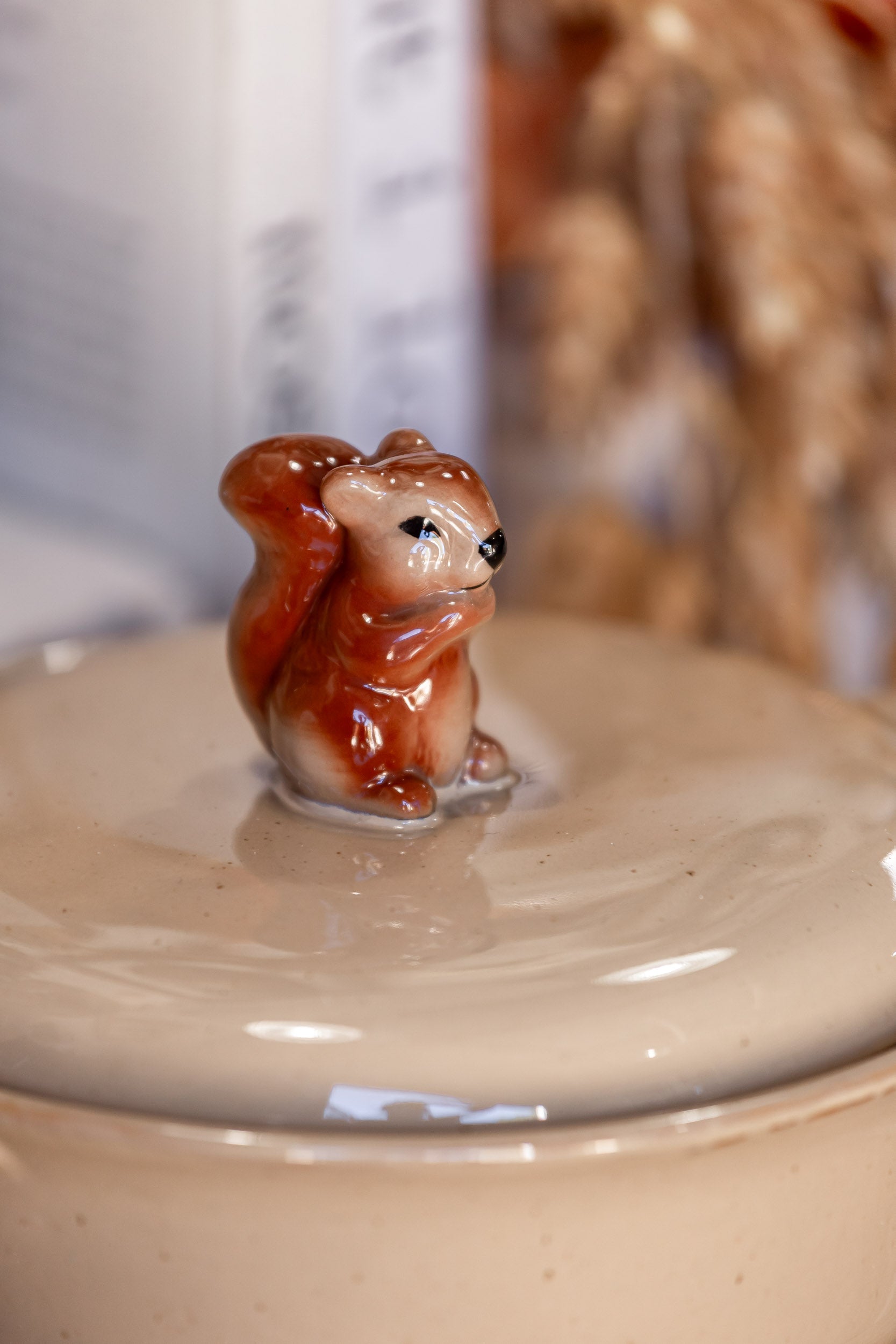 Stoneware Squirrel Handled Baking Dish Creative Co-Op