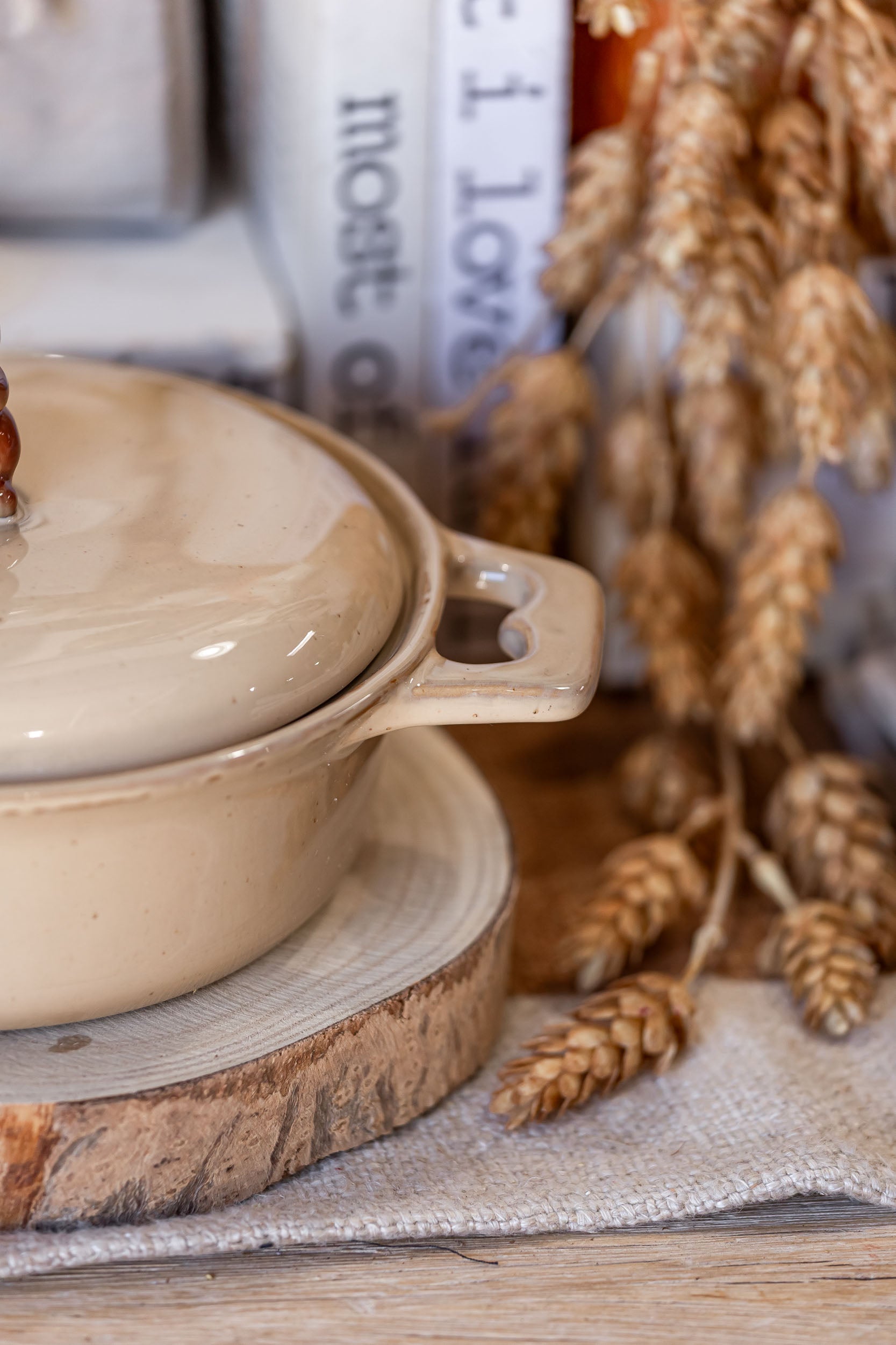 Stoneware Squirrel Handled Baking Dish Creative Co-Op
