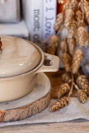 Stoneware Squirrel Handled Baking Dish Creative Co-Op