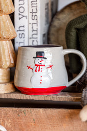 Stoneware Embossed Holiday Icon Mug Creative Co-Op