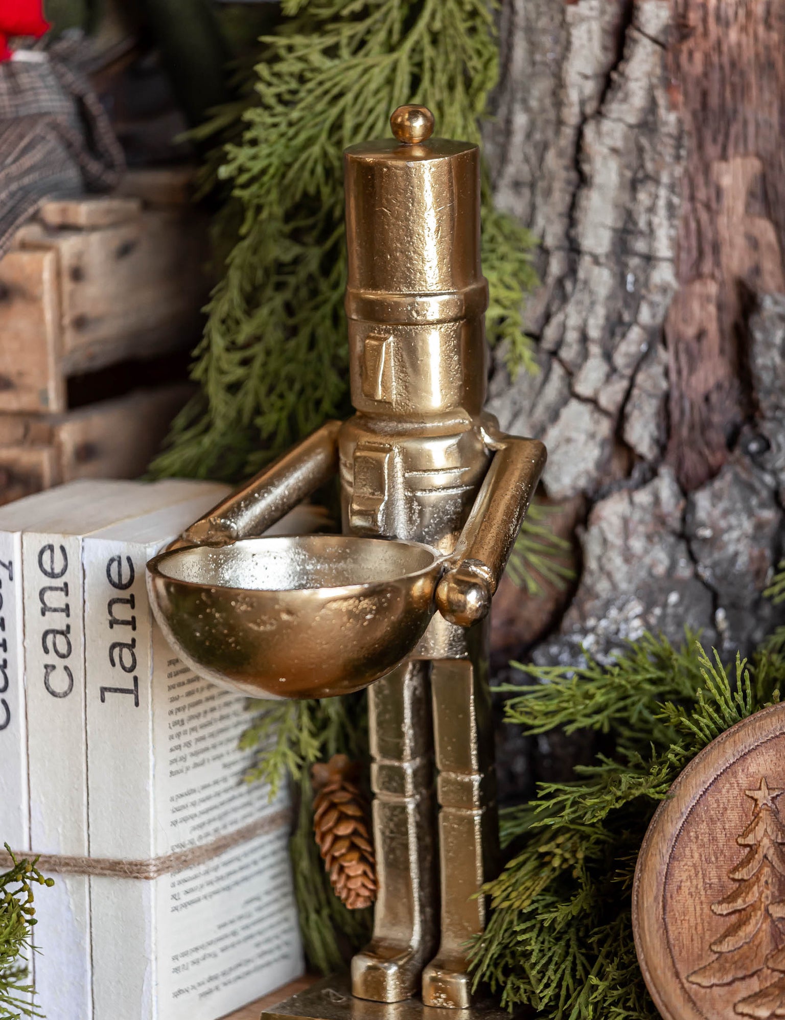 Gilded Standing Nutcracker Creative Co-Op