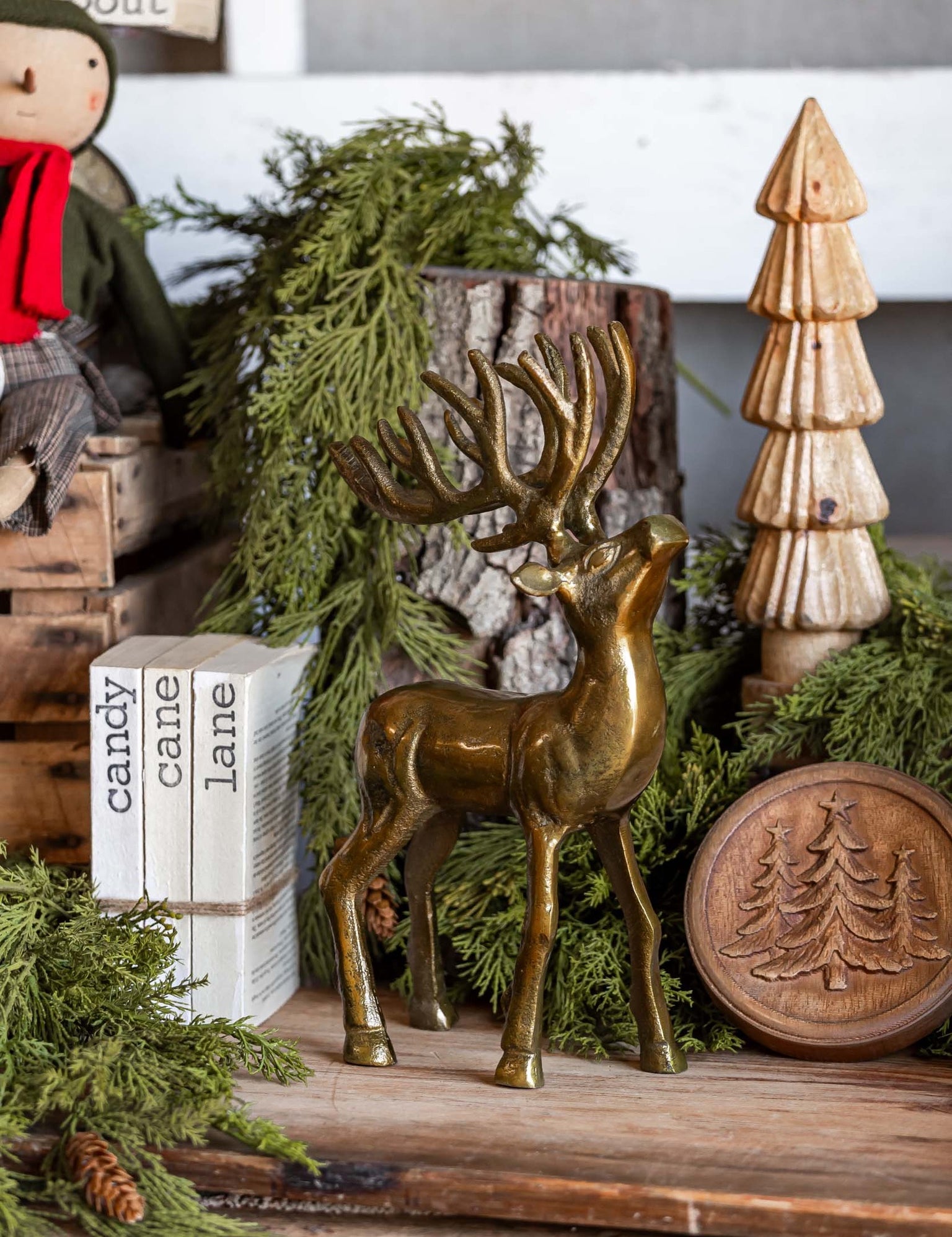 Brass Stag Accent Decor