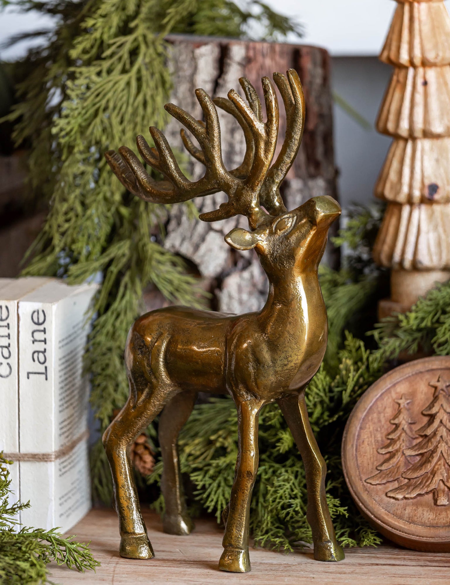 Brass Stag Accent Decor