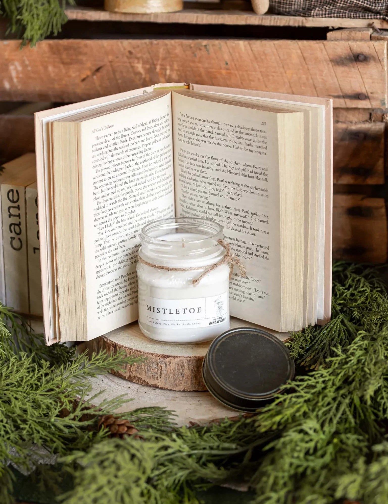 Mistletoe Mason Jar Candle The Little Burlap Barn