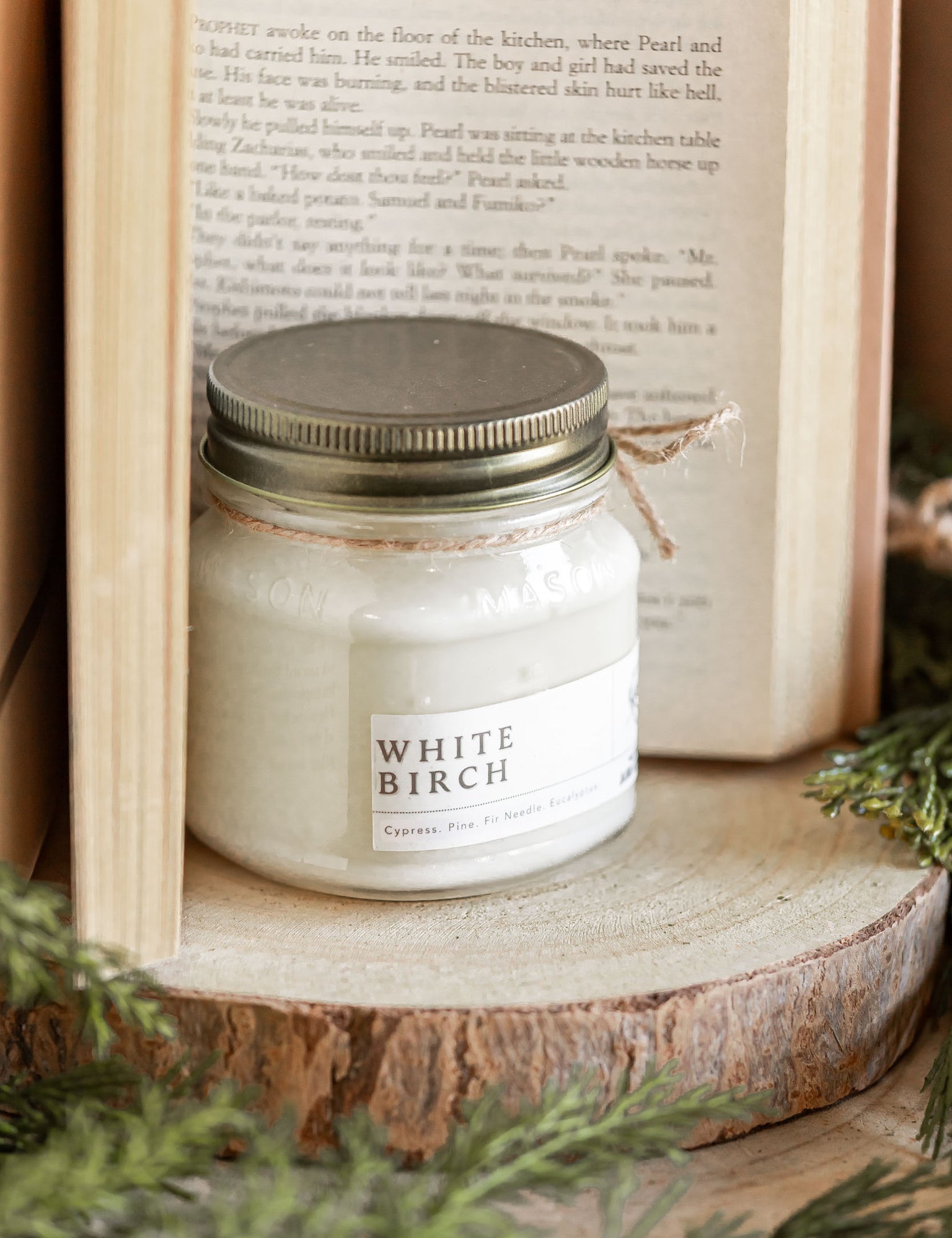 White Birch Mason Jar Candle The Little Burlap Barn