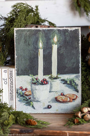 Holiday Candlelit Dinner Canvas Print Creative Co-Op