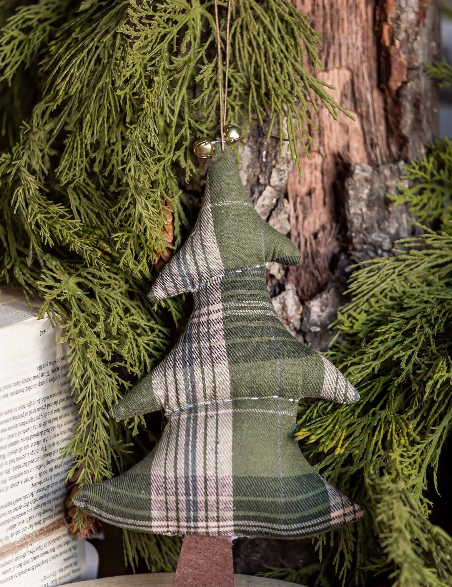 Plaid Tree Ornament Creative Co-Op