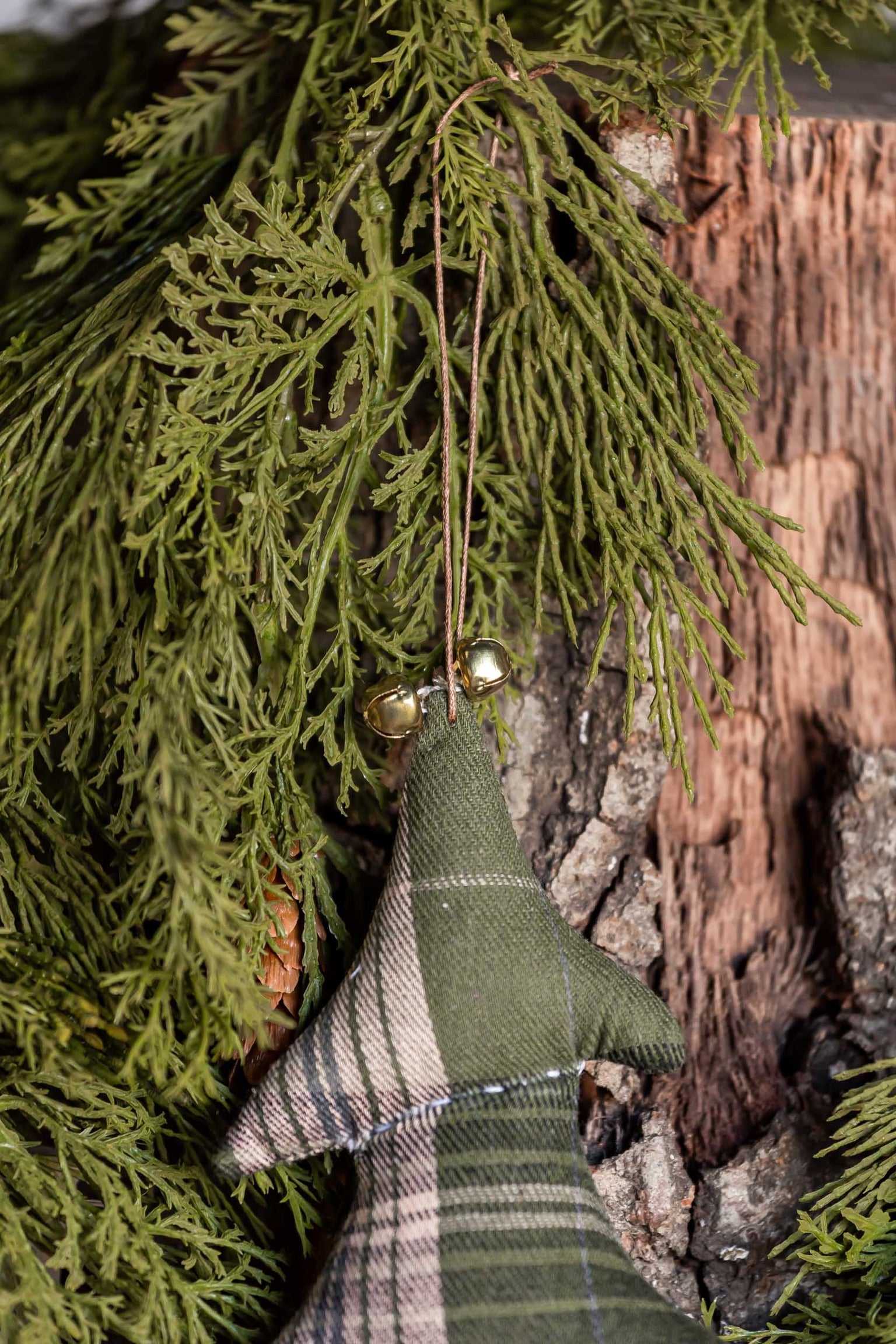 Plaid Tree Ornament Creative Co-Op