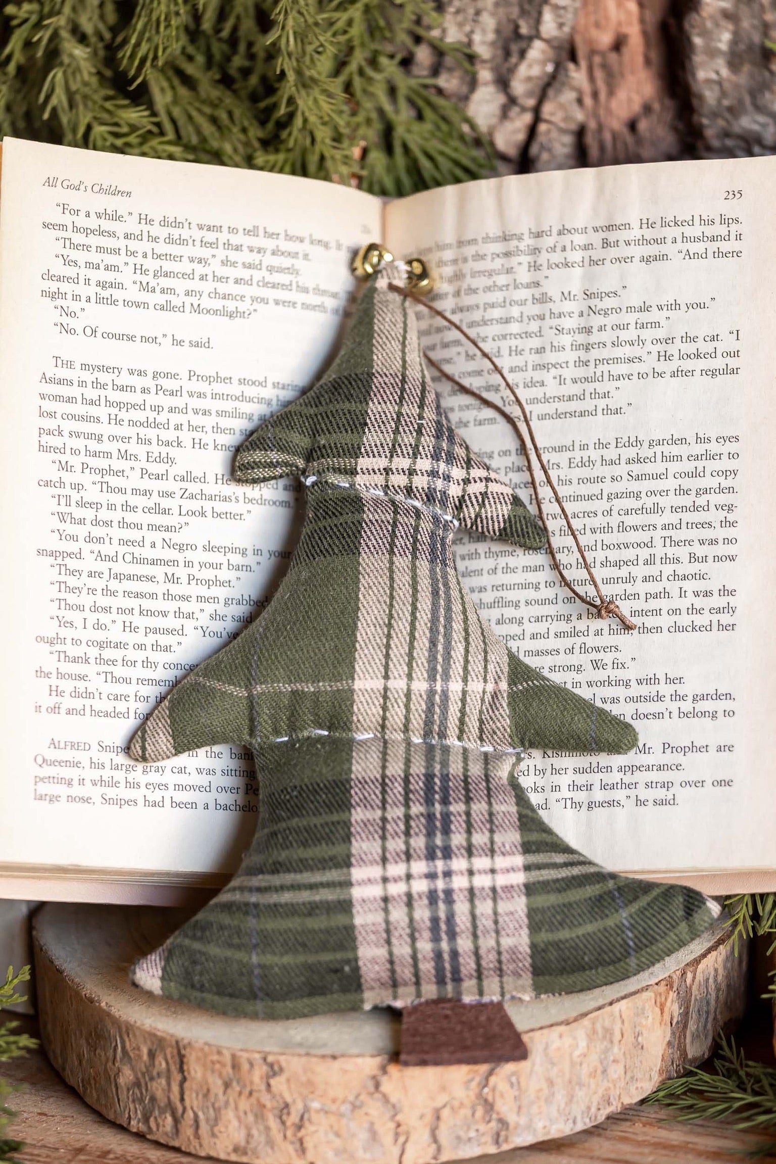 Plaid Tree Ornament Creative Co-Op