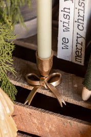 Hand-Forged Bow Candlestick Creative Co-Op