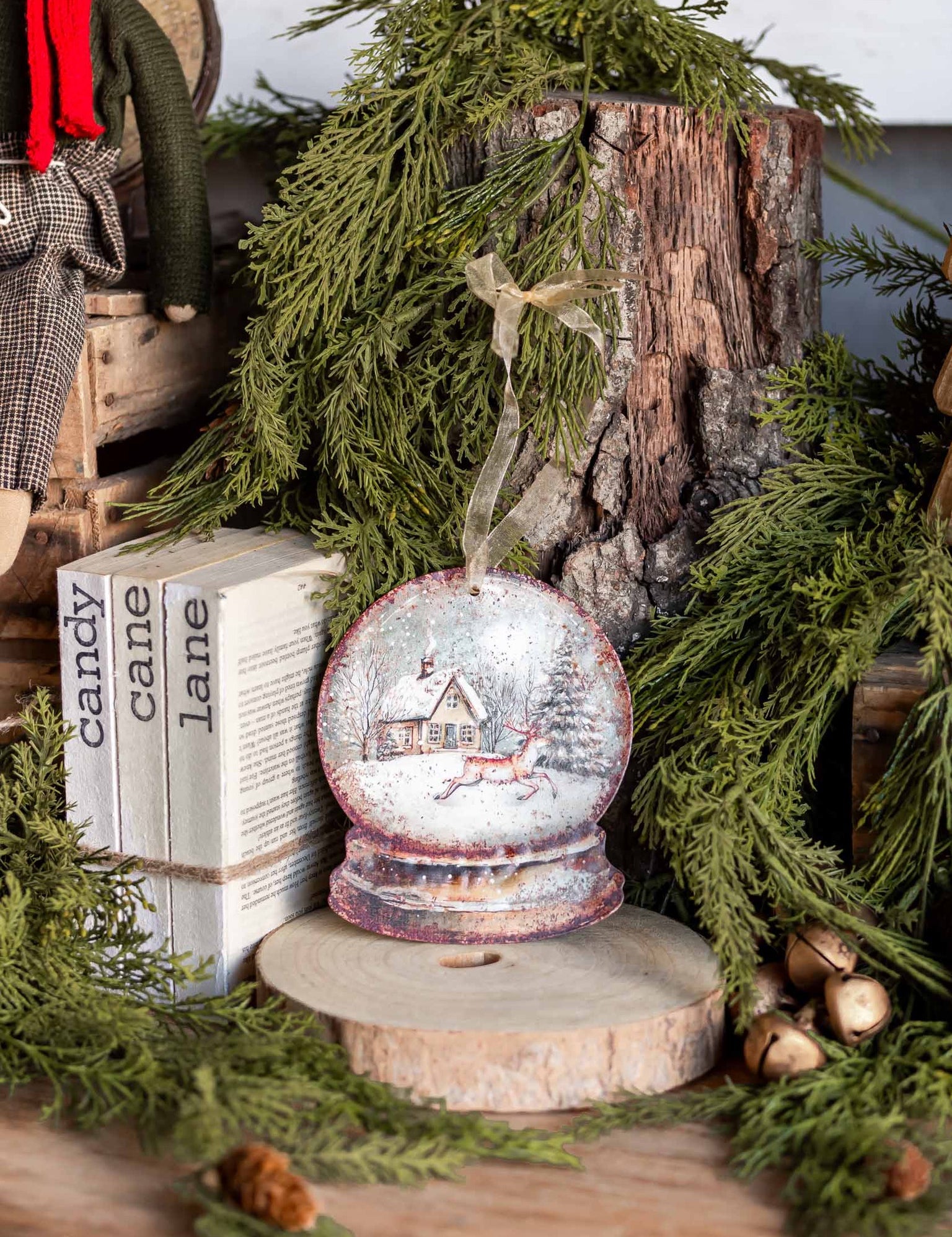 Snow Globe Cabin Scene Ornament Ragon House