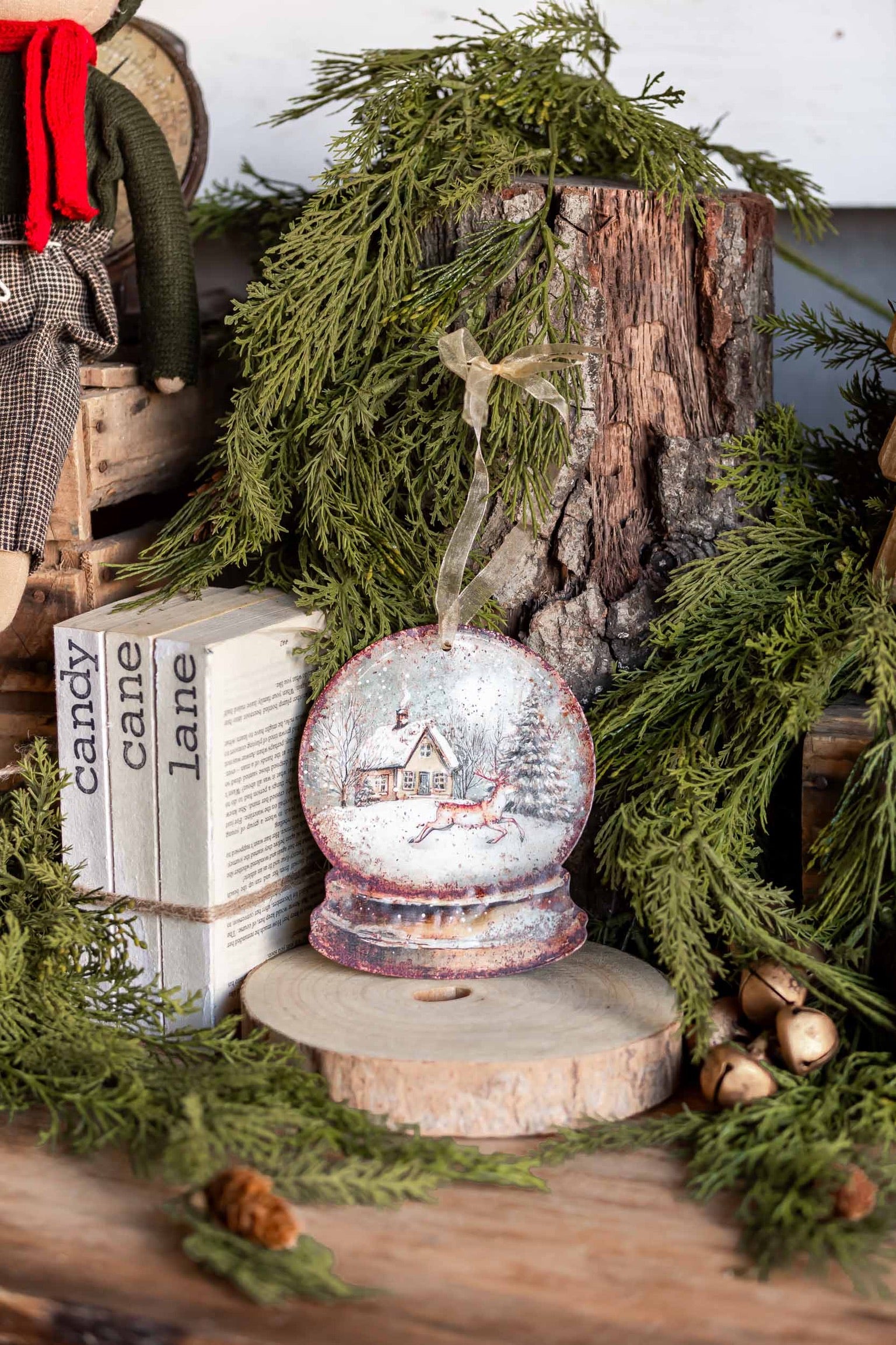 Snow Globe Cabin Scene Ornament Ragon House