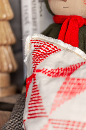 Embroidered Peppermint Square Pillow Creative Co-Op