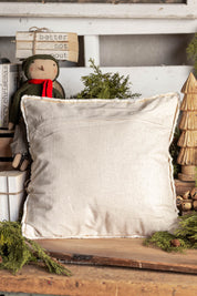 Embroidered Peppermint Square Pillow Creative Co-Op
