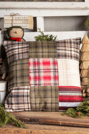Plaid Patchwork Pillow Creative Co-Op