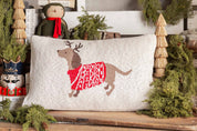 Christmas Sweater Dachshund Pillow Creative Co-Op