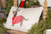 Christmas Sweater Dachshund Pillow Creative Co-Op