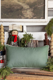 Embroidered Merry Lumbar Pillow Creative Co-Op
