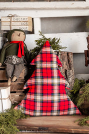 Plaid Tree Pillow Creative Co-Op