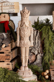 Natural Ornate Carved Nutcracker Raz Imports