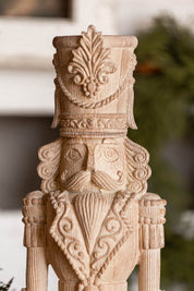 Natural Ornate Carved Nutcracker Raz Imports
