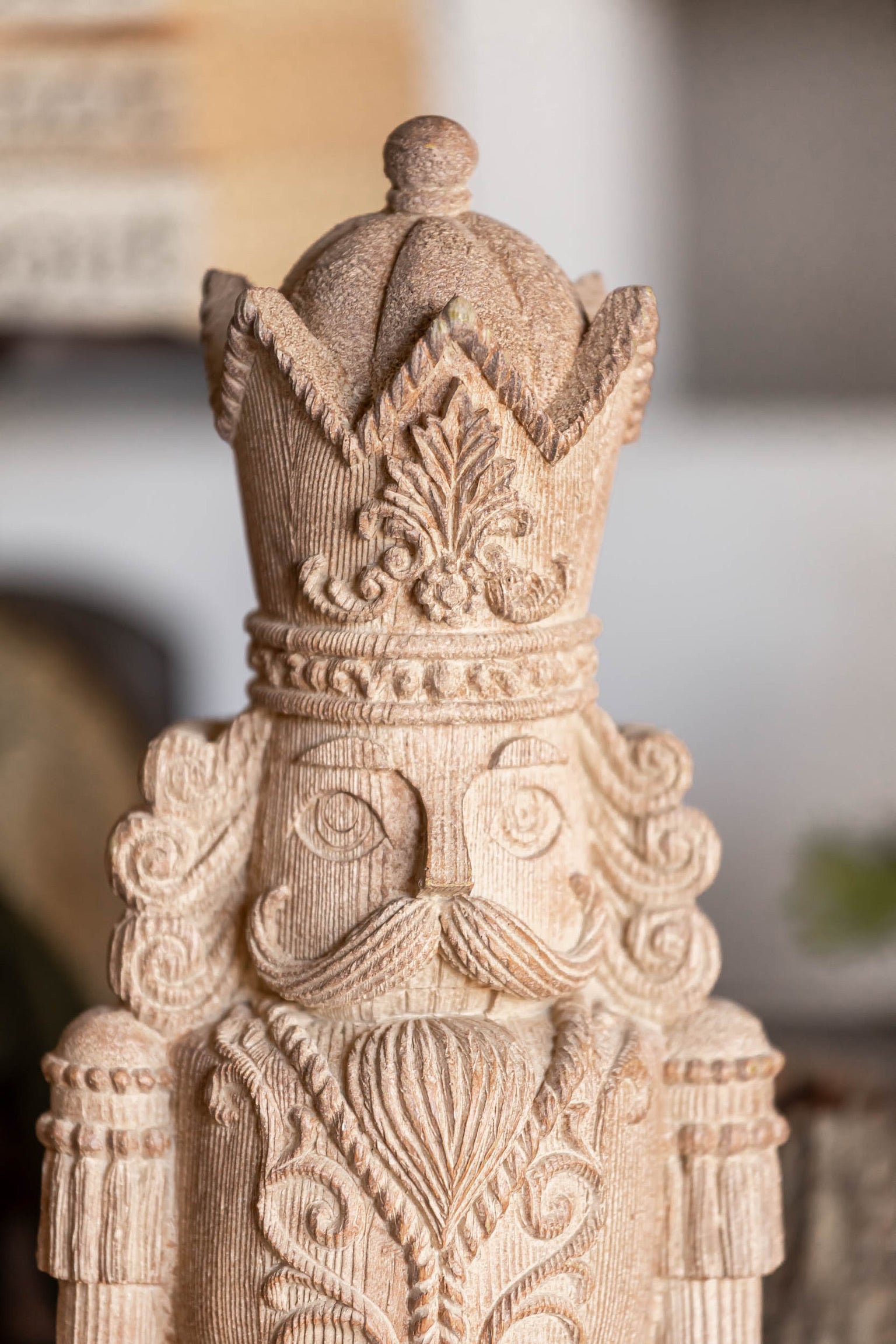 Natural Ornate Carved Nutcracker Raz Imports