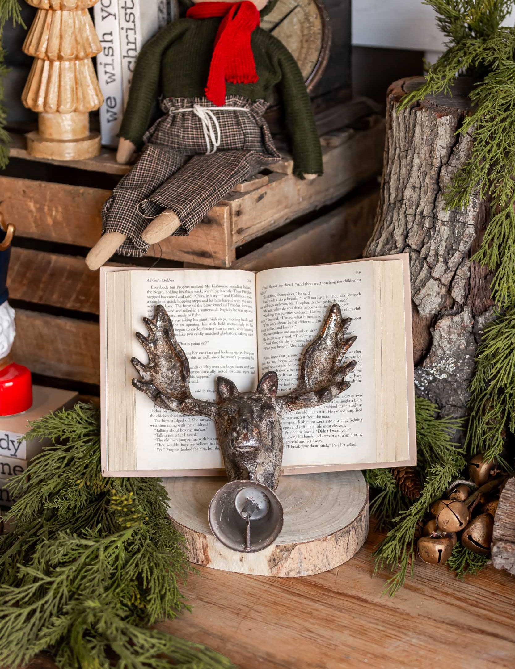 Hand-Forged Cast Iron Moose Wall Mount Creative Co-Op