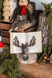 Hand-Forged Cast Iron Moose Wall Mount Creative Co-Op